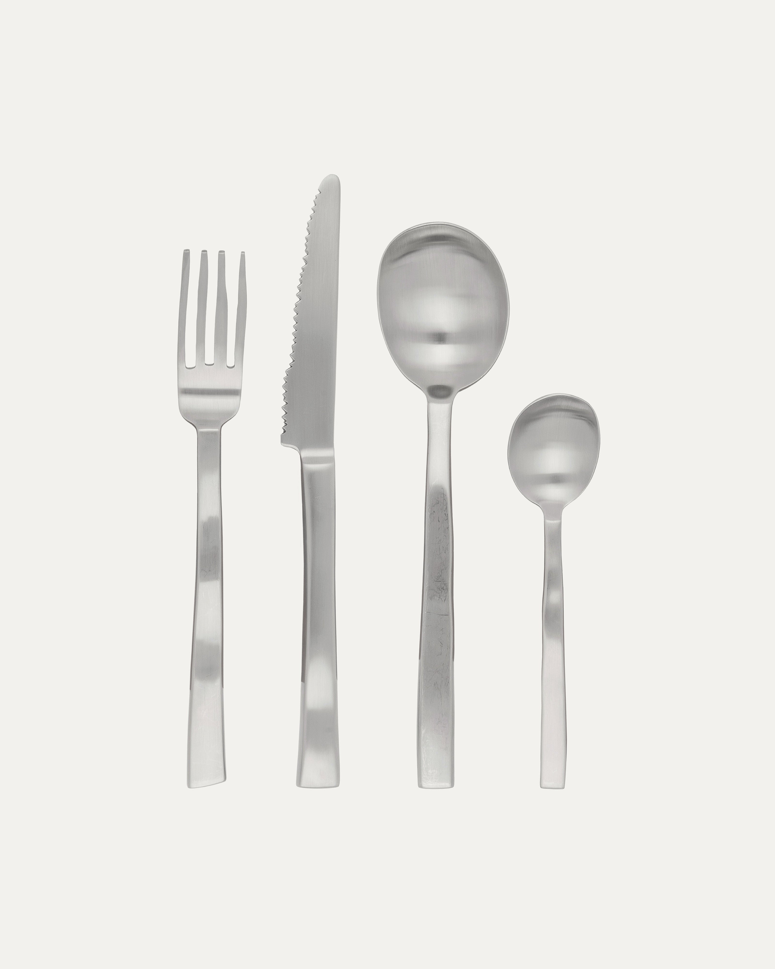 giftbox cutlery brushed stainless steel 16pcs – valerie_objects