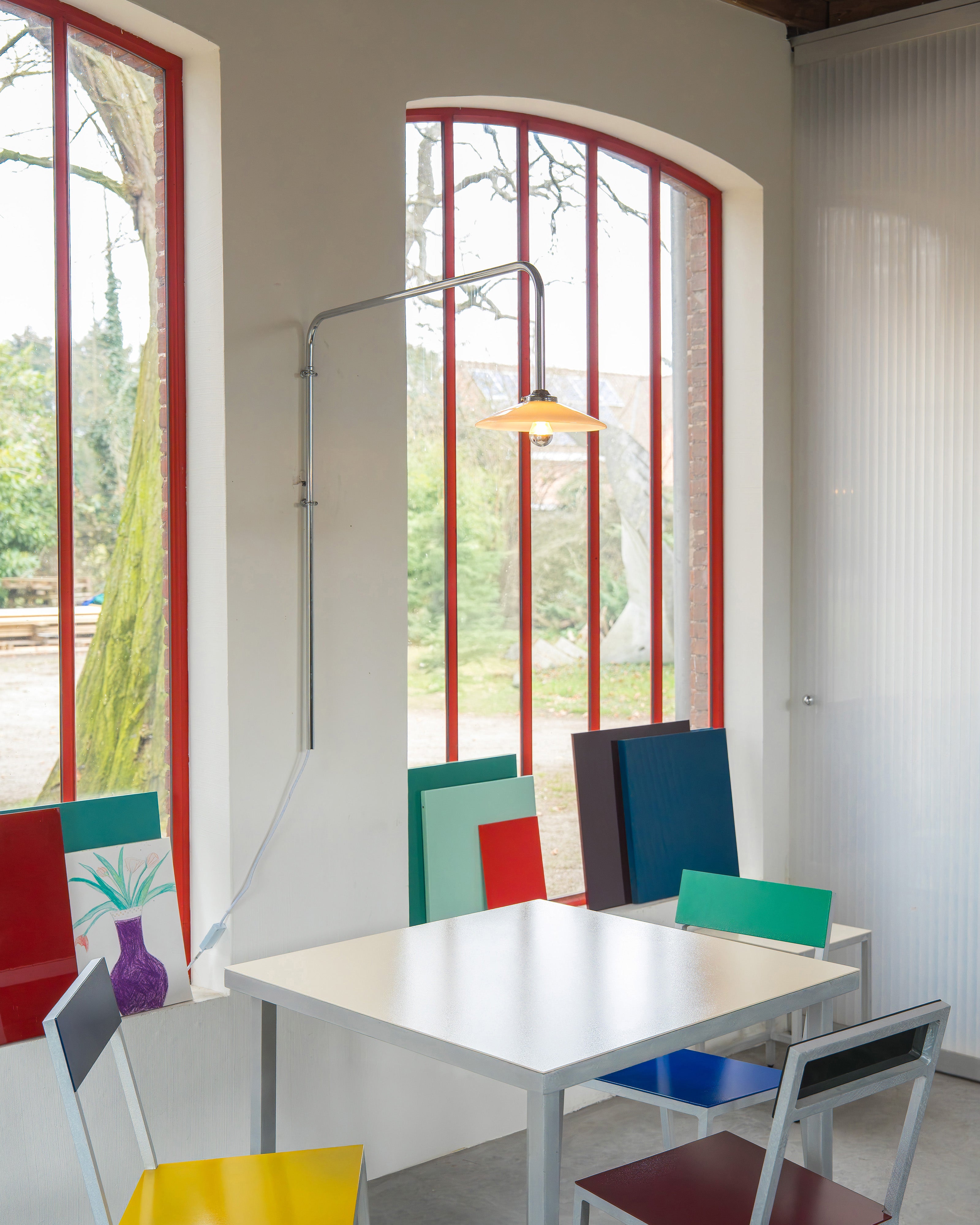 hanging lamp n°5 chromed steel – valerie_objects