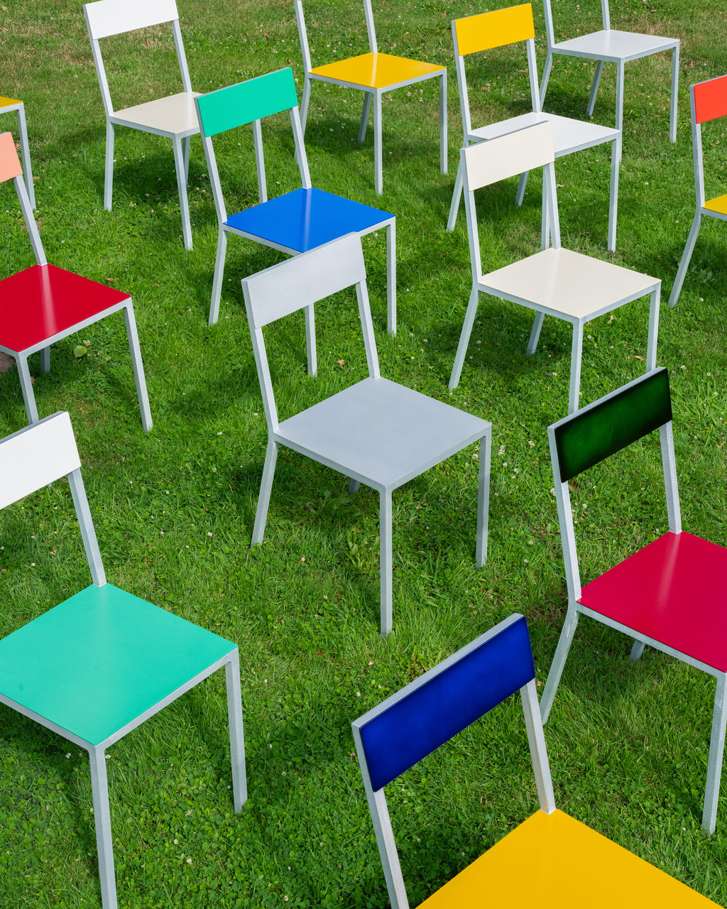 alu chair yellow candy blue