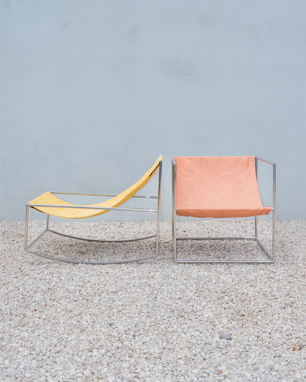 rocking chair stainless steel/yellow