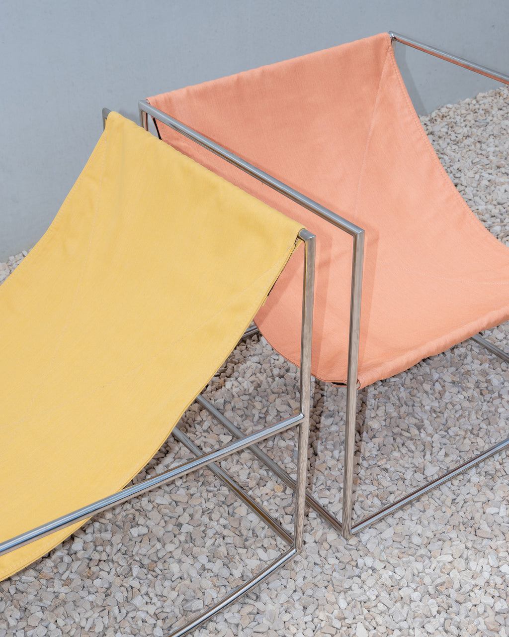 rocking chair stainless steel/yellow