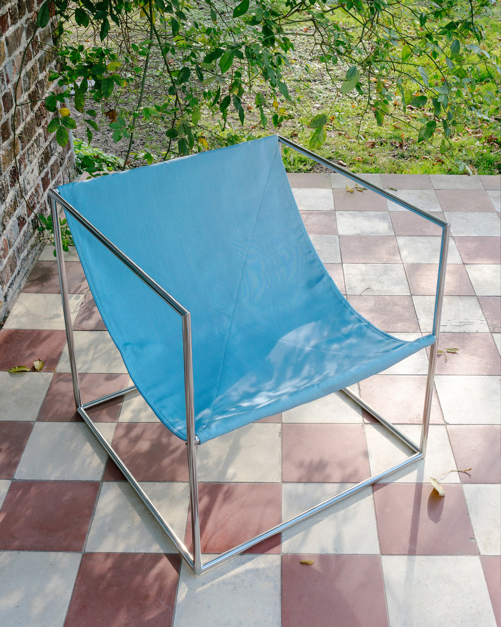 solo seat stainless steel/light blue